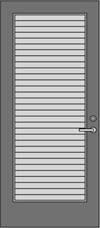 FL Flush Door with Louver Elevation